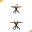 Table de salle à manger 47,2 "en bois massif pour 4 à 6 personnes avec base piédestal entrecroisée