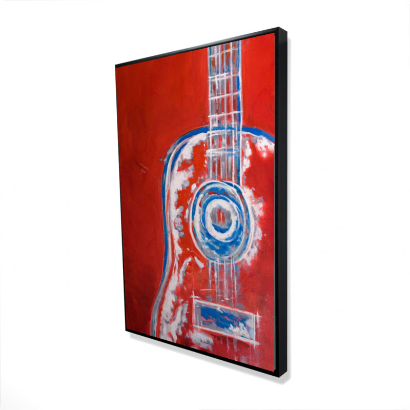 " Modern Red Abstract Guitar "