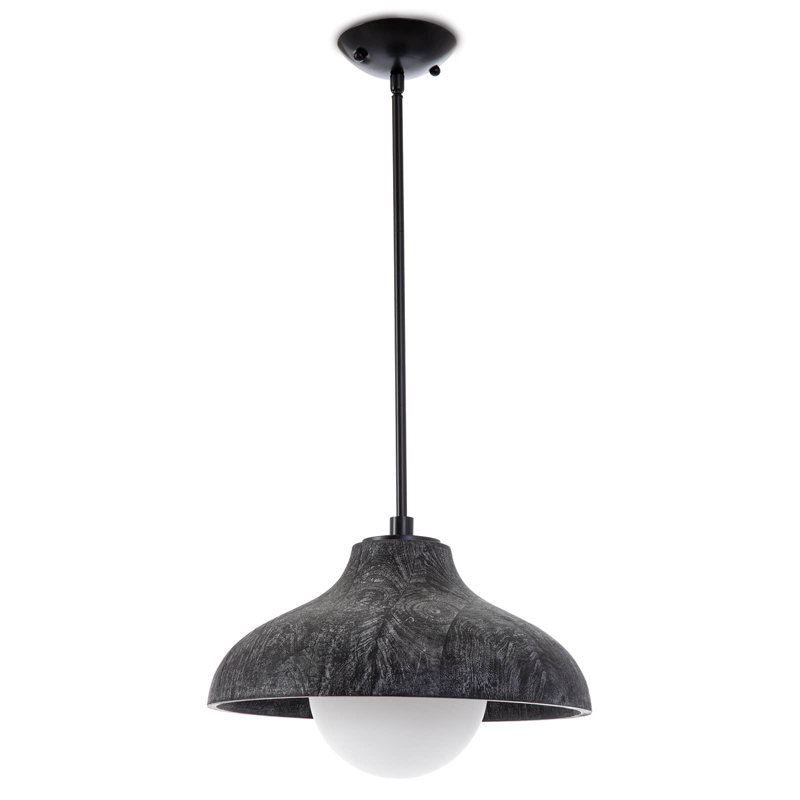 Luminaire suspendu en bois Surfside, Ébène