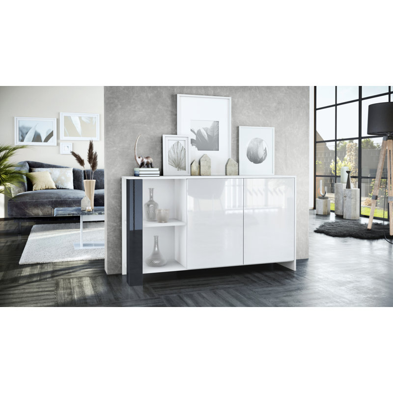 Antum 143cm Sideboard, High Gloss Black