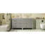 Ensemble de meuble-lavabo simple 60 po avec 3 tiroirs, meuble-lavabo sur pied 60 po avec cadre en bois massif gris-118024512