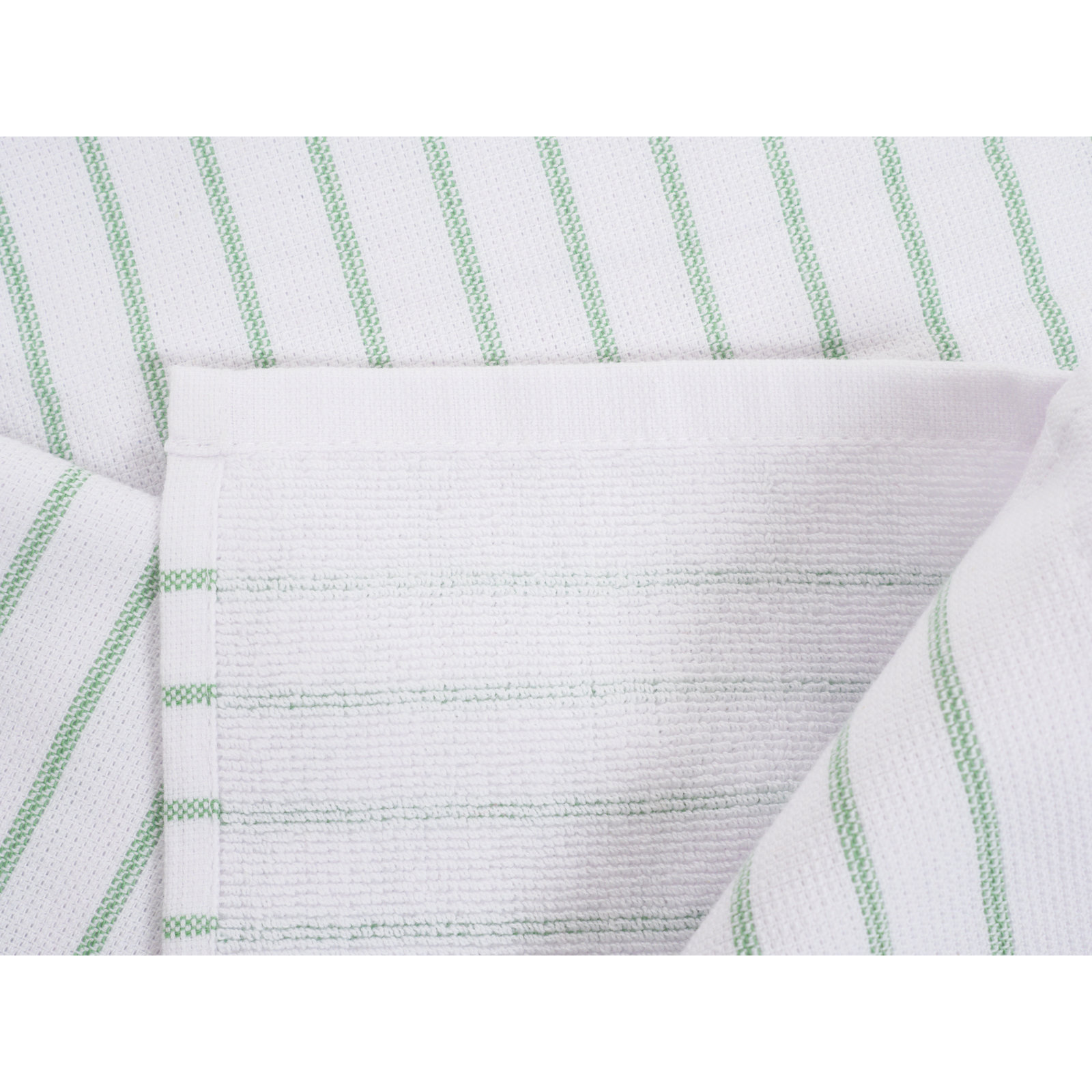 Damali Stripe Kitchen Towel Linen Set, Green