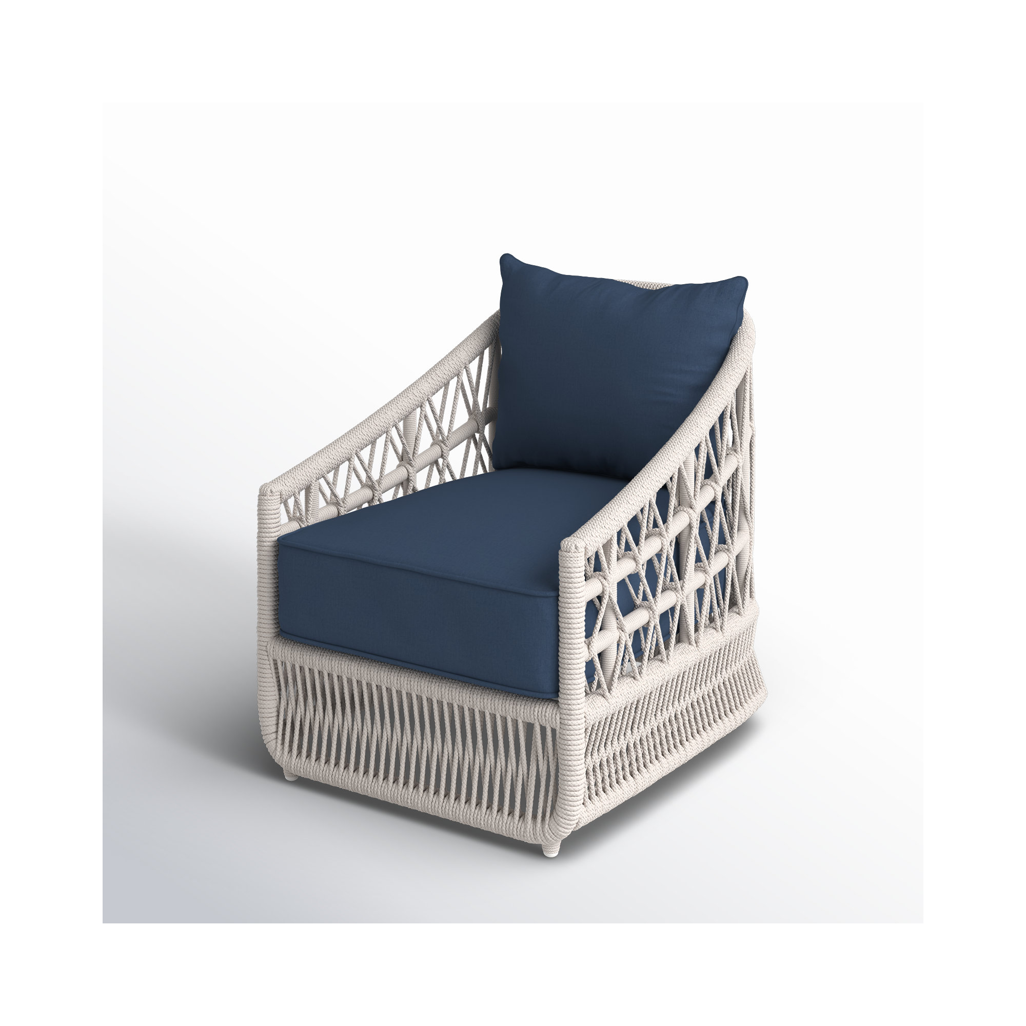 Lucan Patio Chair with Sunbrella Cushions, Echo Midnight Sunbrella®
