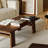 Nut-brown Solid Wood Rectangular Coffee Table-761472298