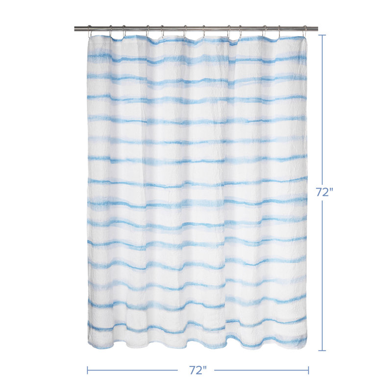 Rideau de douche Wavy, Bleu