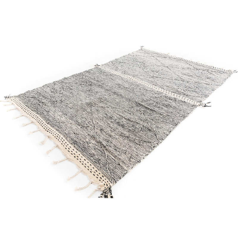 Tapis noir et blanc Odea