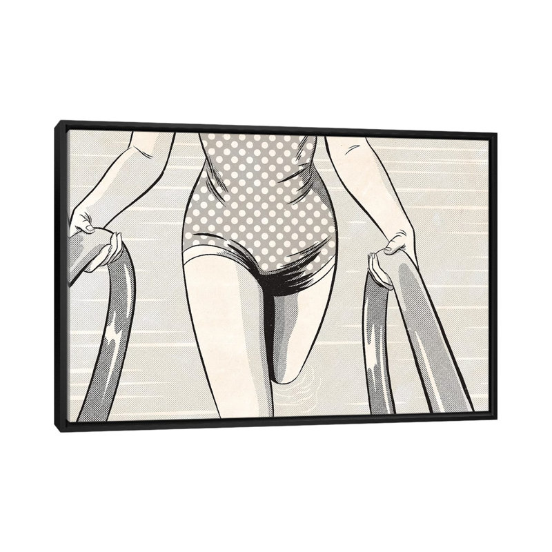 Noir Swim by Joseph McDermott - Print on Canvas, Black Framed, 101.6 cm H x 66.04 cm W