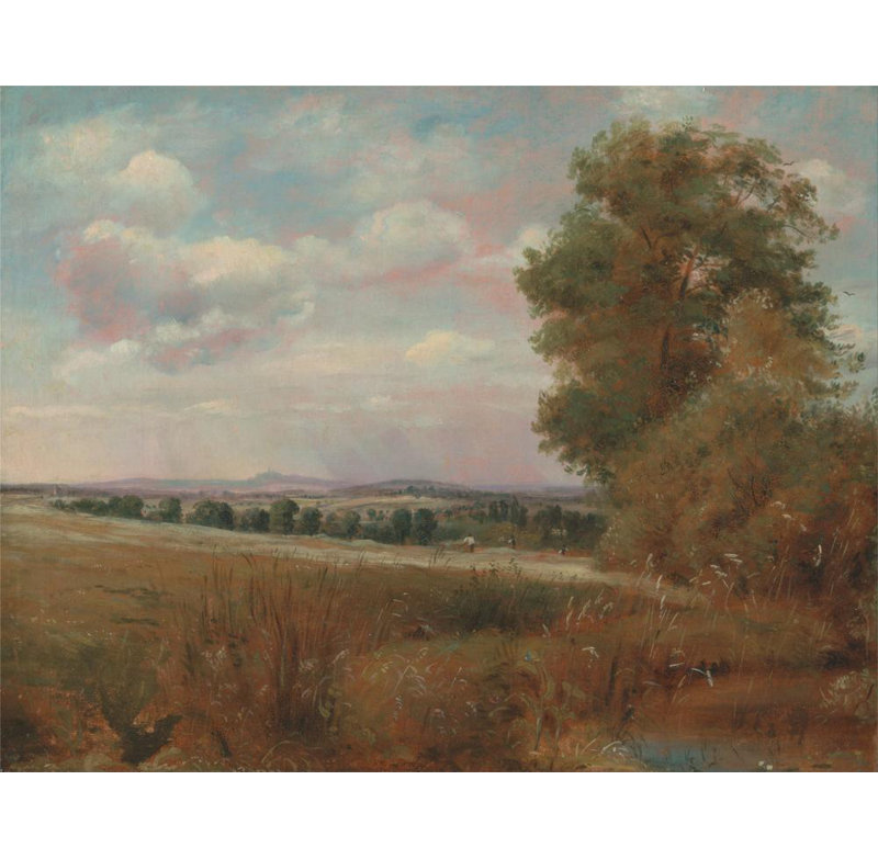 «Landscape at Hampstead, with Harrow in the Distance» par Lionel Constable - Art mural sur toile tendue avec châssis