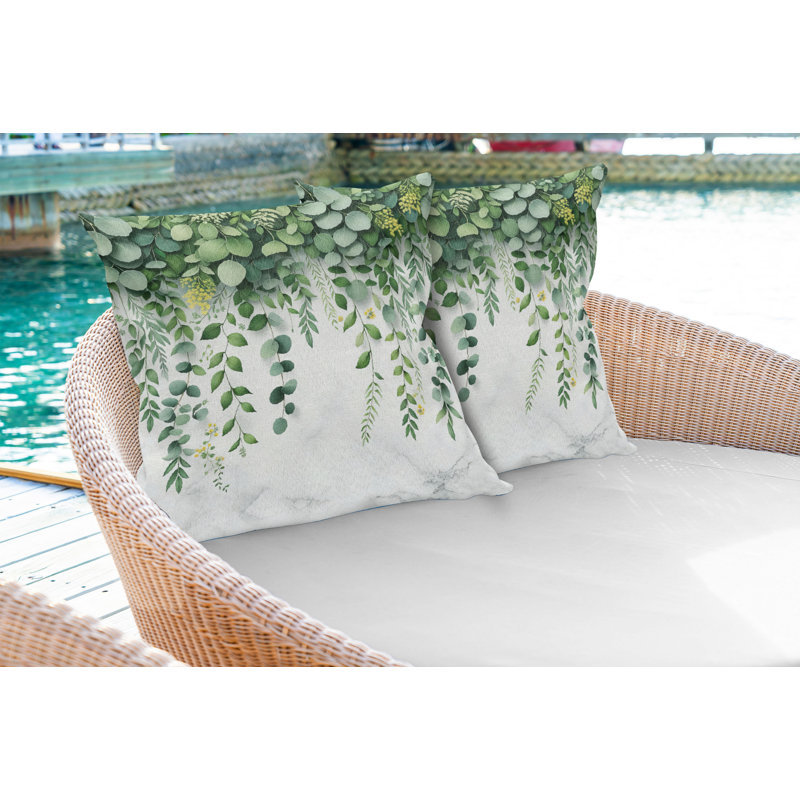 Coussin décoratif réversible en tissu, H 20 po x l 20 po, Carré