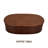 Stream Coffee Table Modern Oval Wooden Center Table with Vertical Groove Design, Stylish Living Room Decor, Contemporary Minimalist Style for Home and Office, Easy Assembly-1741612912