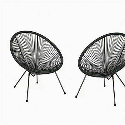 Chaise Anson (ensemble de 2) - Noir