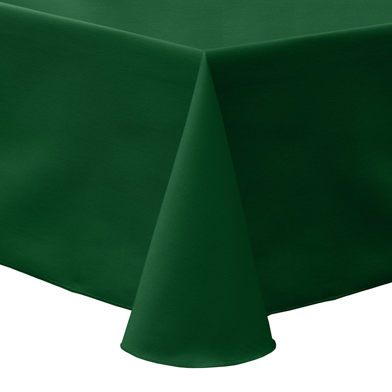 Cotton Twill Rectangular Tablecloth, 156" L x 108" W, 5, Hunter