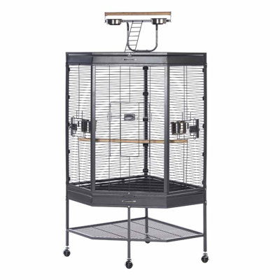 Chani 65.375'' Steel Play Top Flight Cage with Wheels