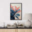 «Blue Leaves Branch», impression sur toile encadrée de chambre à coucher minimaliste simple-109881574-109881575