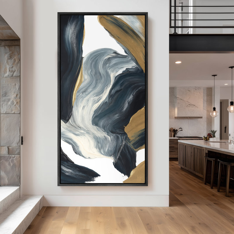 Très grand art mural sur toile encadré - impressions murales rétro pour chambre à coucher, Noir