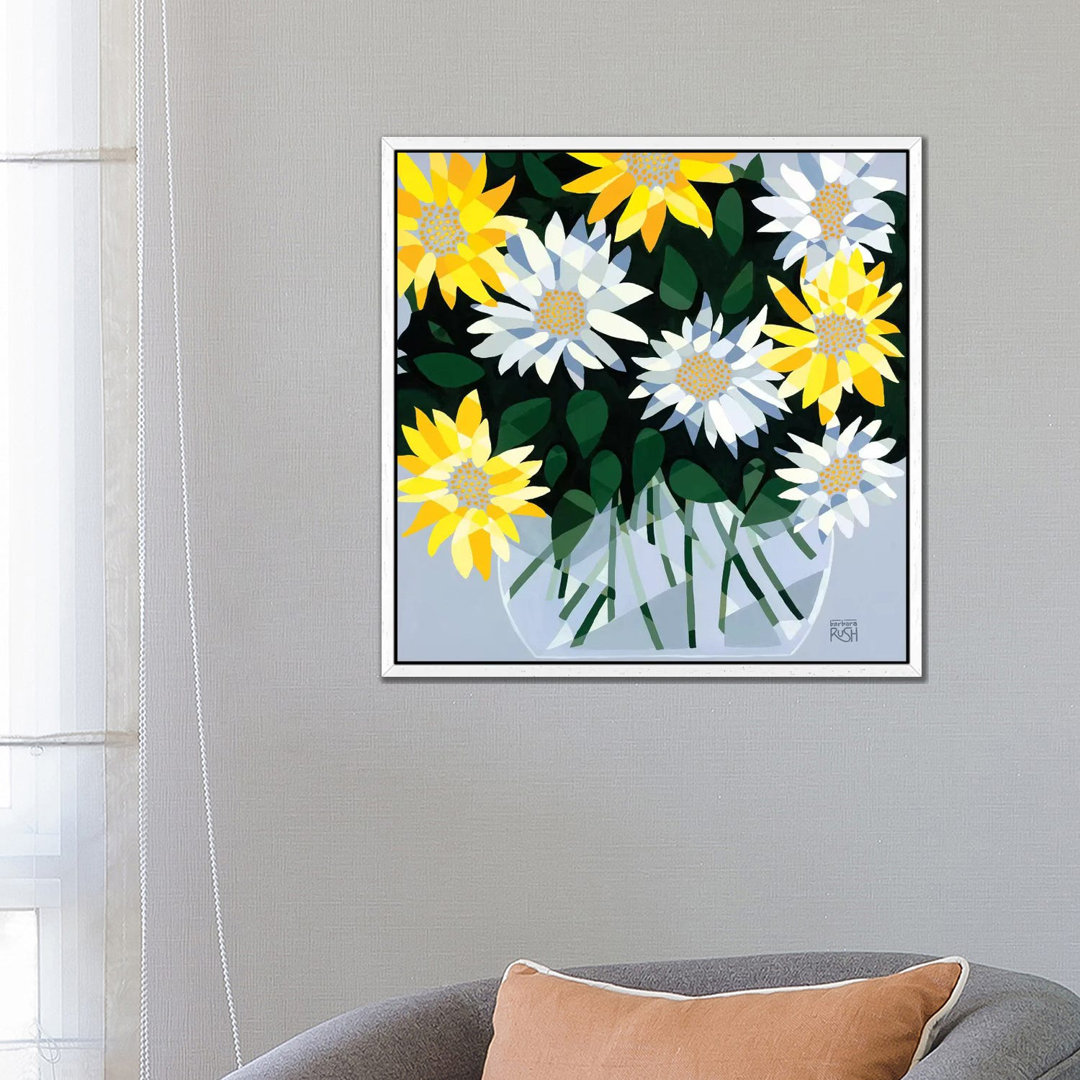 A Bouquet Of Delightful Daisies von Barbara Rush - Galerie-umwickelte Leinwand Giclée auf Leinwand