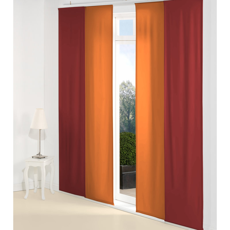 Torquay Blackout Curtain Panel Pair, 60cm Width x 245cm Drop, Orange
