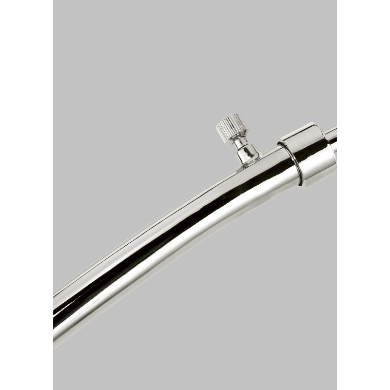 Lampe sur pied arquée 75 po Tanyel, Nickel poli