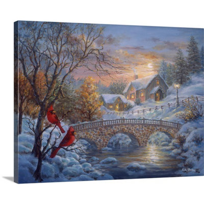 Sagefield 'Winter Sunset' by Nicky Boehme Painting Print on Wrapped Canvas