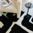 Hennings Abstract Maze Black/ Off-white Area Rug-1901089366