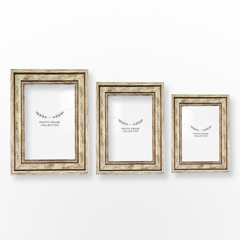 Ensemble de cadres photo Chiu Elegant (3 pièces), brun, tailles: 4 po x 6 po, 5 po x 7 po, 6 po x 8 po | 100% plastique durable, largeur du cadre: 0,8 po | Parfait pour la décoration intérieure, présentoir élégant pour vos souvenirs préférés