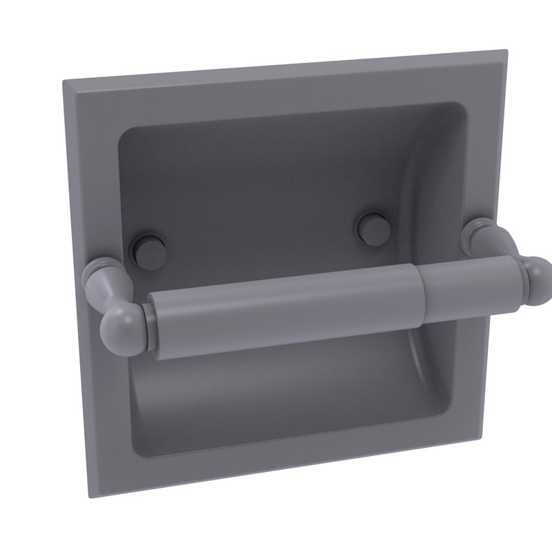 Porte-papier hygiénique encastré Regal, Gris mat