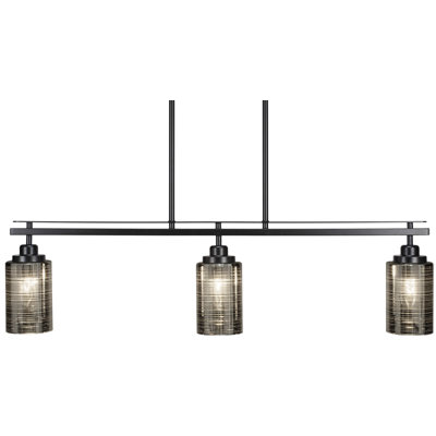 Agnon 3 Light Island Light Shown With 4" Glass