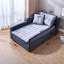 Canapés modulaires à compression, canapé méridienne Cloud avec porte-gobelet, tissu moelleux