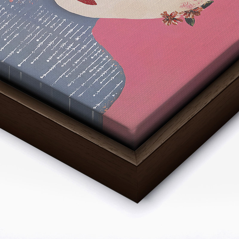 Frida Portrait No2, Canevas, H 12 po x l 16 po, Encadrement brun