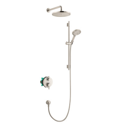Système de douche complet thermostatique avec valve brute Raindance