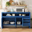 Armoire de rangement Retro 3 portes avec 3 tiroirs et tablette ouverte-677138055