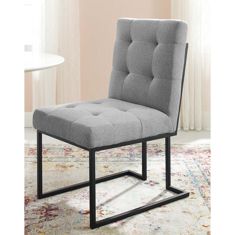 Chaise d'appoint en velours Privy, Gris clair, 1, Gold