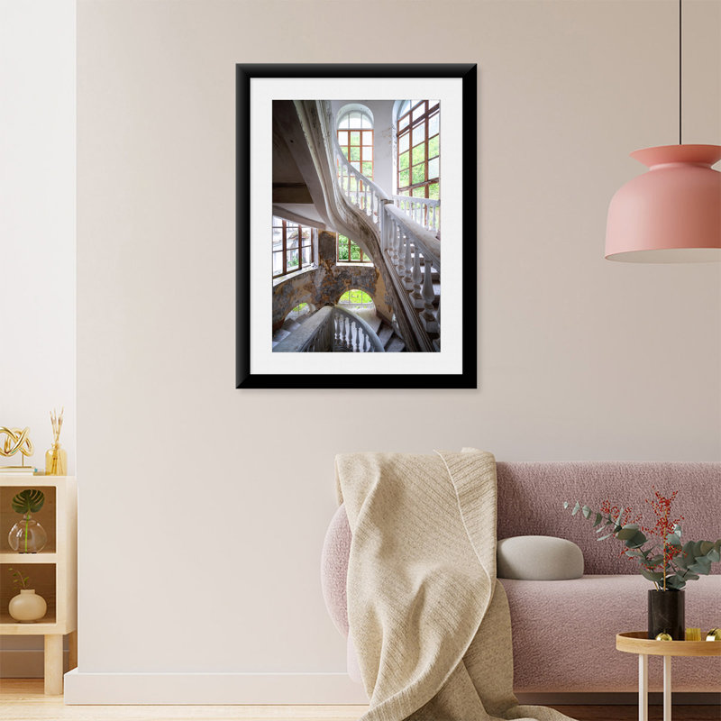 Canora Grey Art Print (Unframed), Curved Stairs by Roman Robroek, 16" x ...