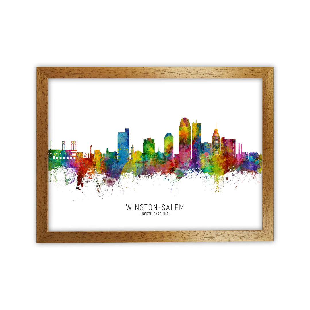 Winston-Salem North Carolina Skyline by Michael Tompsett - Print