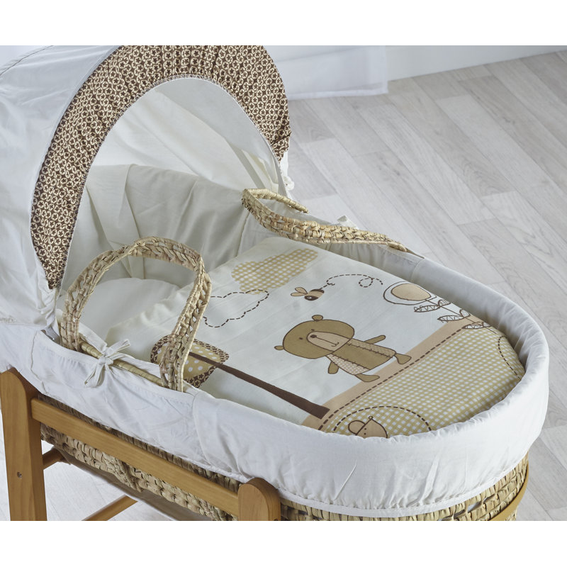 Moses Basket With Stand with Bedding with Mattress