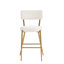 De 4 tabourets de bar de salle à manger avec tissu beige - base en métal, élégant pour un usage domestique 4 tissus de cuisine, confortables et diverses pièces