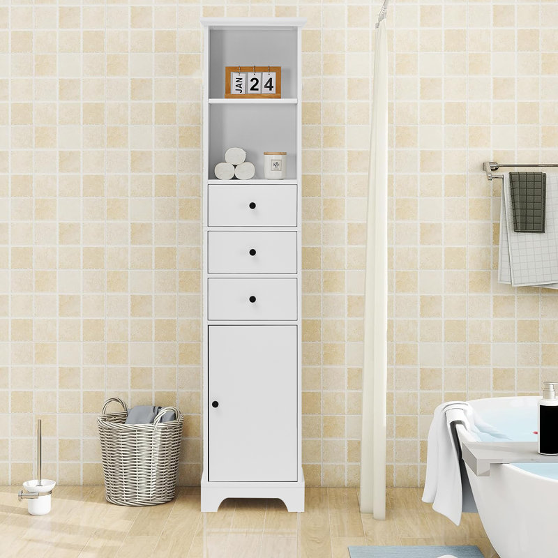 Rangement pour salle de bain Uayersville, Blanc