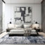 Tapis gris / bleu / ivoire Willington-1660797317