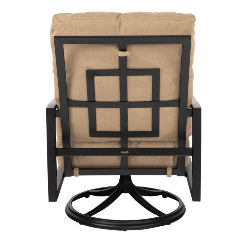 Nico Outdoor Rocker Chair, Canvas Heather Beige Sunbrella® Canvas, Chestnut Brown