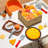Dessert Pretend Play Fast Food Set with Pizza Hamburger Hot Dog Fries Drink with Tray Playset