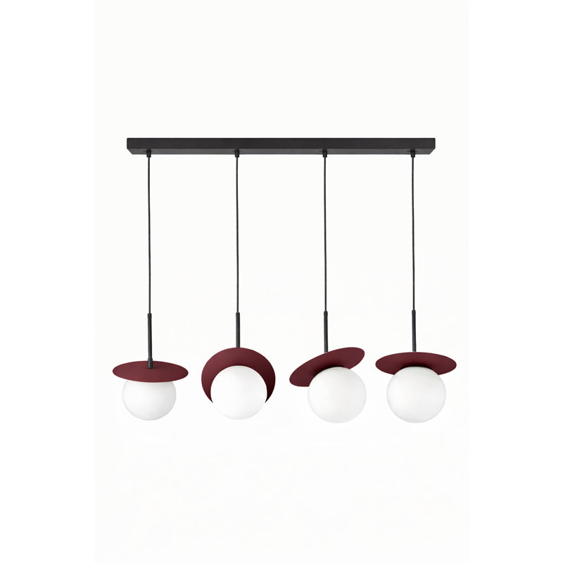 - Light Pendant, Black/Wine, 120cm H x 95cm W
