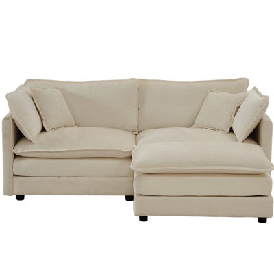 Chenille deux avec, beige, éponge de qualité, structure en bois - Relax In Style