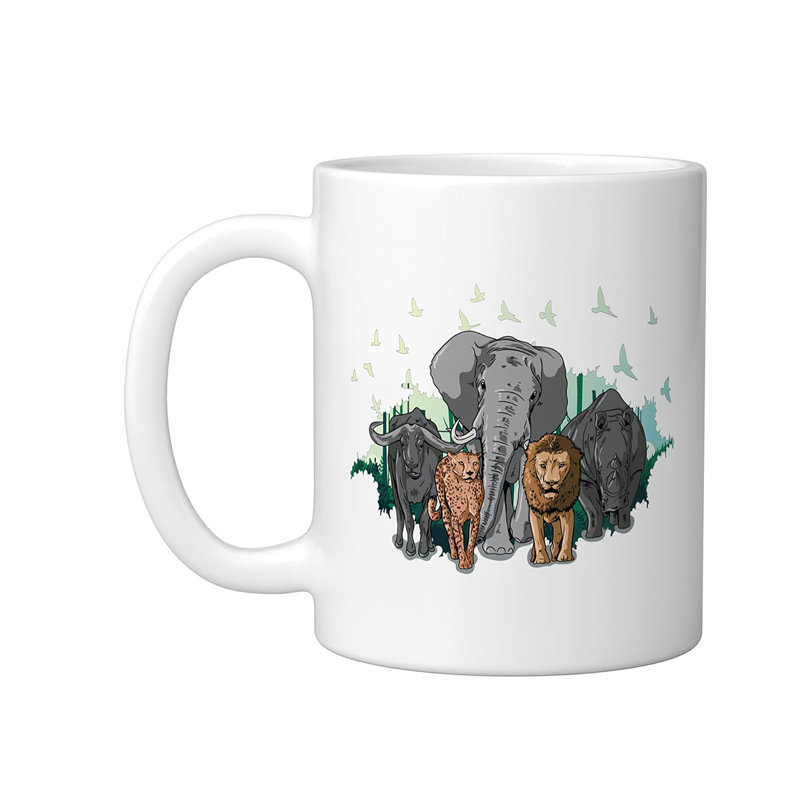 Animals Ceramic Mug, White, 11oz