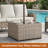 Square Wicker/Rattan Outdoor Coffee Table With Umbrella Hole-1057433642