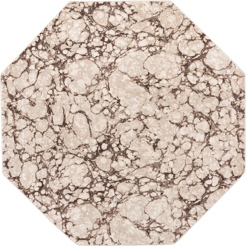 Tapis contemporain de couleur Araceli, Octogone 7 pi