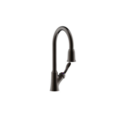Nita Contour 1-3 Hole Installation Single Handle Kitchen Faucet with Pull Down Spout - Oil Rubbed Bronze