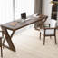 Bureau d'écriture rectangulaire en bois massif noyer-843930424