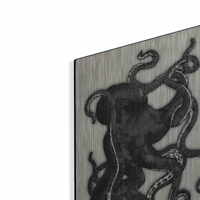 «Octopus» par Nicklas Gustafsson, art mural en métal, H 24 po x l 16 po