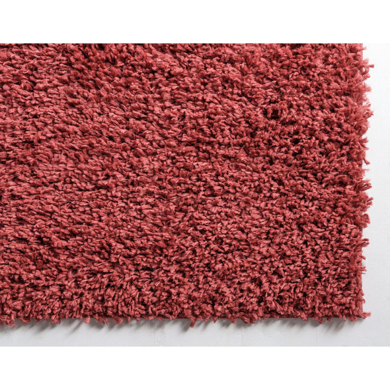 Tapis à poils longs de couleur poivre Carlosadrian, Rond 4 pi