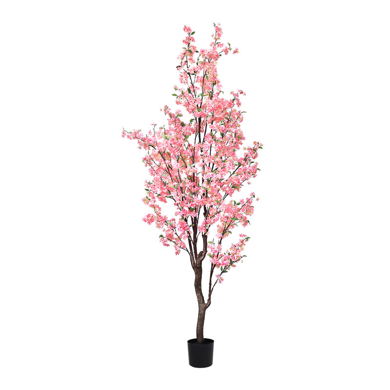 Cerisier artificiel en pot, Rose, H 102 po x l 46 po x P 42 po